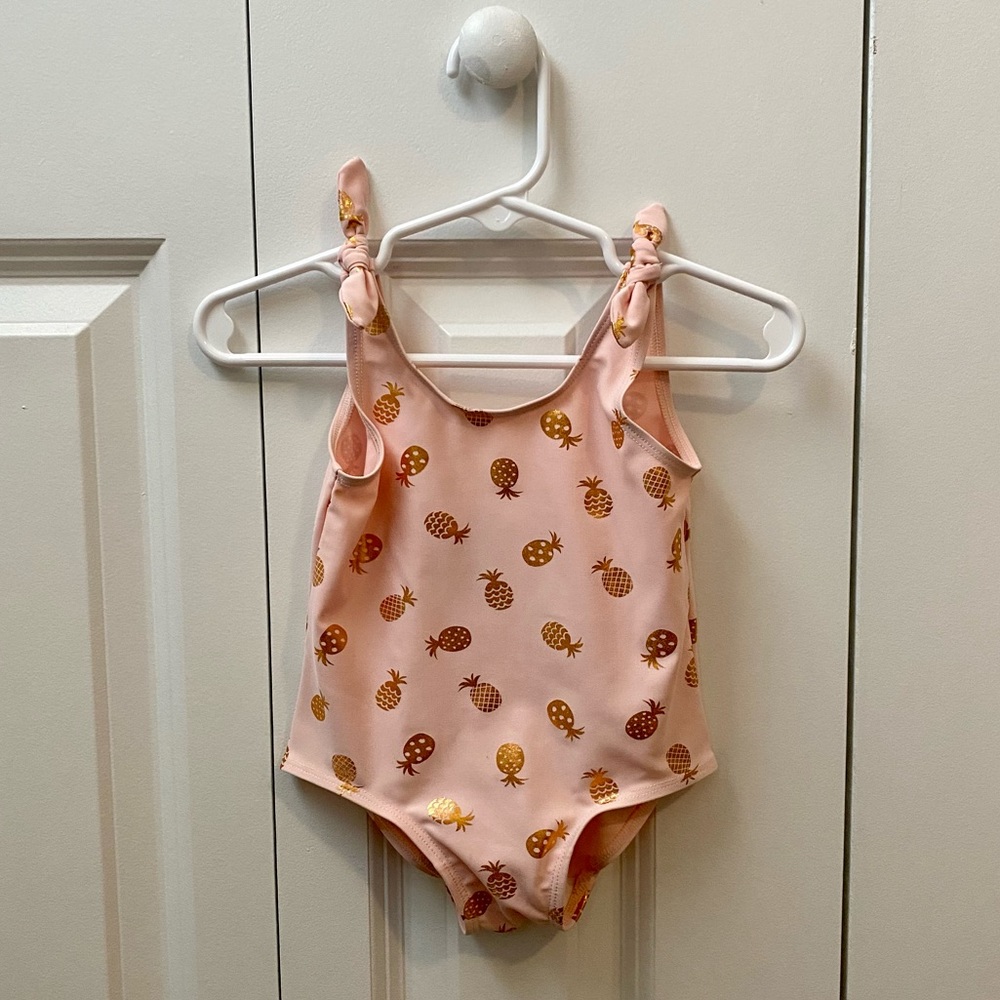 H&M Baby Girl Swimsuit 6-12months Pink & Gold